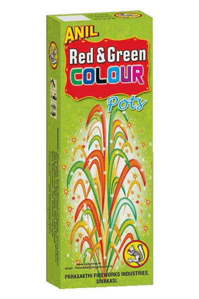 COLOUR FLOWER POTS GIANT RED &AMP; SILVER